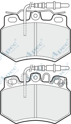 APEC BRAKING Piduriklotsi komplekt,ketaspidur PAD828